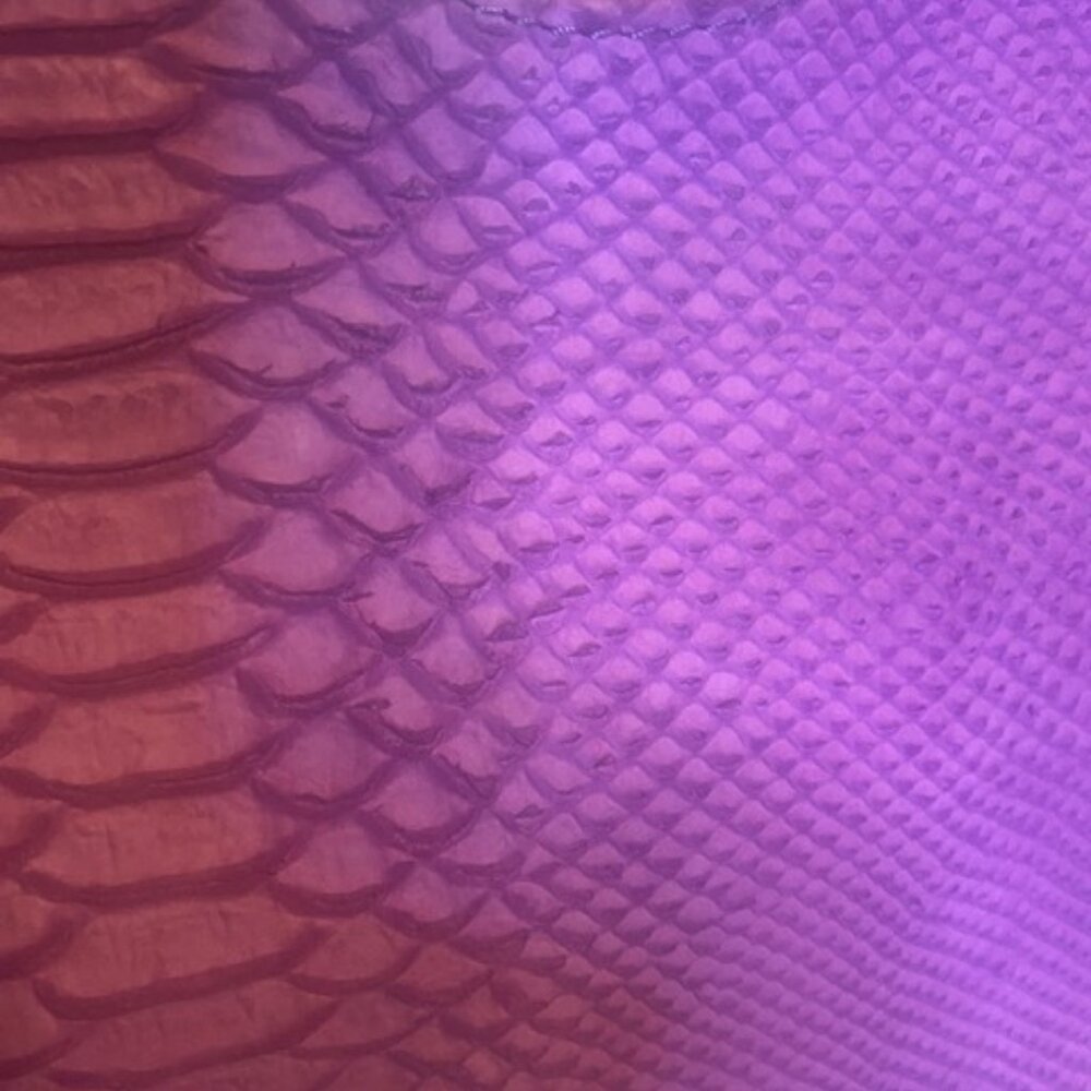 Doncaster Vintage Pink/Purple Python Embossed Ita… - image 2